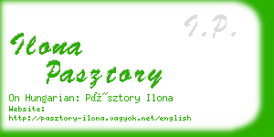 ilona pasztory business card